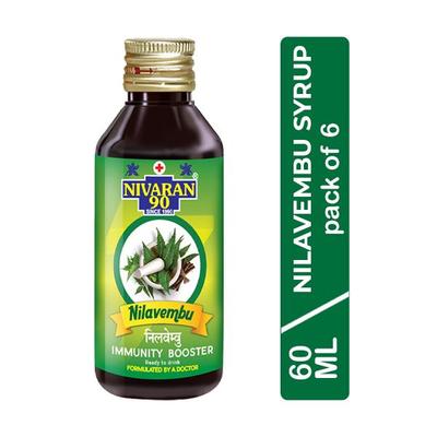 Nivaran 90 Nilavembu Syrup (Pack of 6 X 60ml) 1's - Speciality Medicines