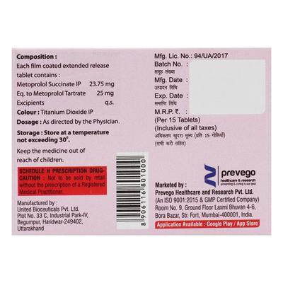 METODIL XL 25 Tablet 10's - Hypertension-Bet