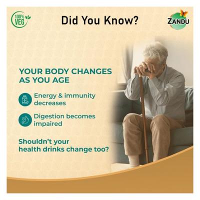 Zandu Seniorz Daily Health Booster 3 in 1 Nutri Pro Granule 500 gm - Daily Health Drinks