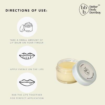 BBB Better Body Bombay Lip Balm- Milk & Forest Honey 10 gm - Lip Balms