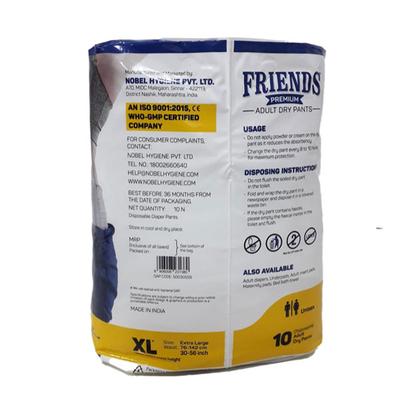 Friends Adult Dry Pants - Premium (XL) 10's - Adult Diapers & Pads