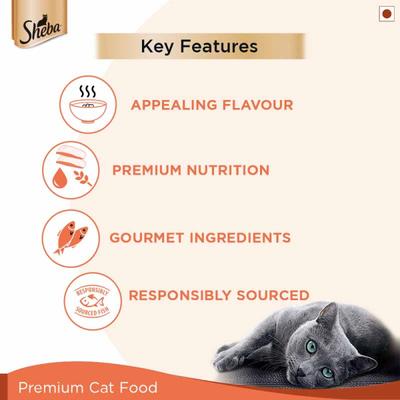 Sheba Feast of Flakes for Cats - Fish with Sasami (Pack of 35 gm x 12) 1's - Petfood