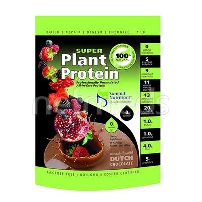 Summit Nutrition Super Plant Protein Powder - Dutch Chocolate 1 lb - Workout Essentials