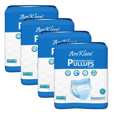 AroKleen Premium Pull Ups Disposable Adult Diaper (M) (61 cm - 115 cm) (Pack of 4 x 10's) 1's - Adult Diapers & Pads