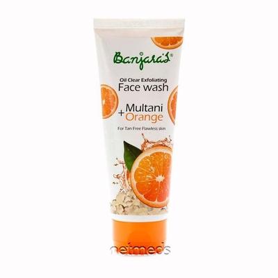 Banjaras Oil Clear Exfoliating Multani Orange Face Wash 100 ml - Face Wash & Cleansers