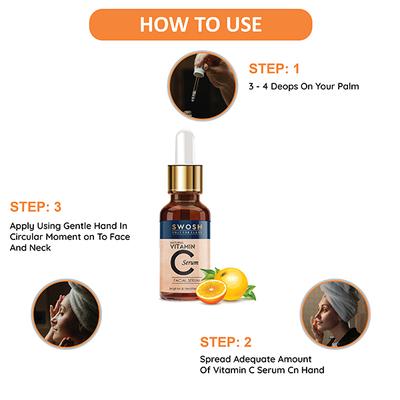 Swosh Combo (Natural Vitamin C Foaming Face Wash 100 ml + Natural Vitamin C Face Serum 30 ml) - Personal Care (Ayush)