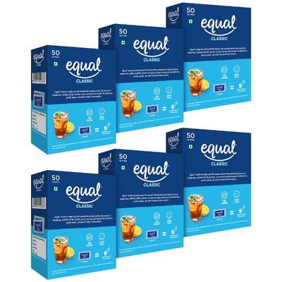 Equal Classic Sweetener Sachet (Pack of 6 x 50's) 1's - Sugar Substitute