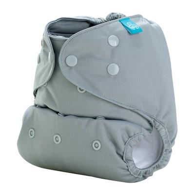 Bumberry Reusable Diaper Cover (2-36 Months) with 2 Wet Free Inserts - Grey - Diapers & Wipes