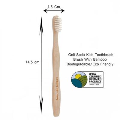 Goli Soda Plant Based Organic Bamboo Kids Toothbrush - Soft 1's - Toothbrushes