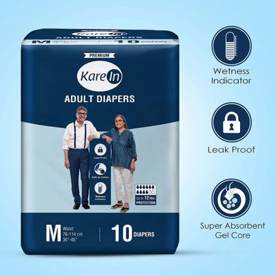 Kare In Premium Adult Diaper Pants (M) (76 - 114 cm ) 10's - Adult Diapers & Pads
