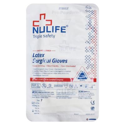 Nulife Triple Safety Latex Surgical Gloves (Size 7.0) (1 Pair) - Surgical Consumable