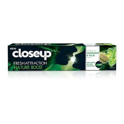 Closeup Fresh Attraction Nature Boost Toothpaste - Cardamom & Tulsi 150 gm - Toothpaste