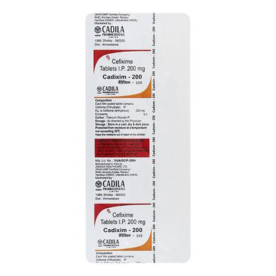 Cadixim 200mg Tablet 10'S - Bacterial Infections-Cep