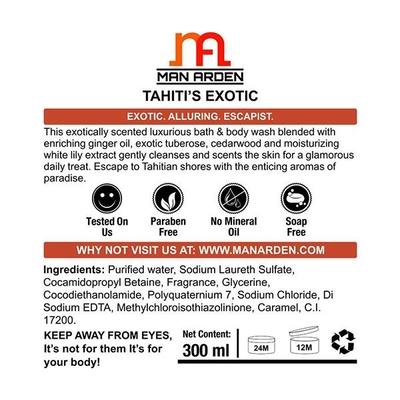Man Arden Tahiti's Exotic Shower Gel 300 ml - Shower Gels & Body Wash