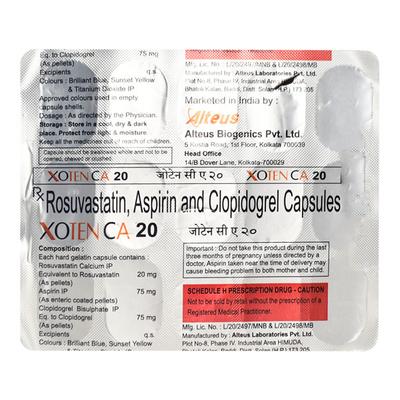 XOTEN CA 20 Capsule 15's - Blood Clot-Ant