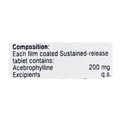 ACEVEL SR 200mg Tablet 10's - Asthma/COPD-Ast