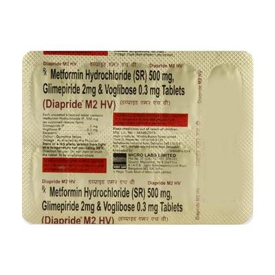 Diapride M2 HV Tablet 10'S - Diabetes-Ant