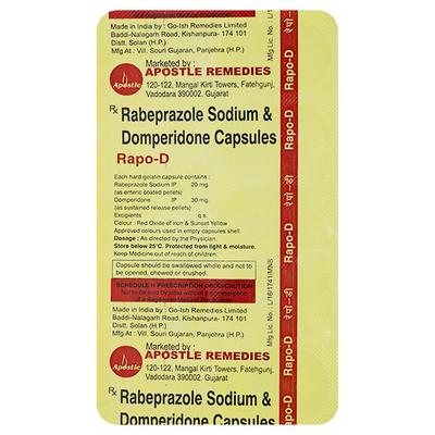 RAPO D Capsule 10's - Ulcer/Reflux/Flatulence-Aaa