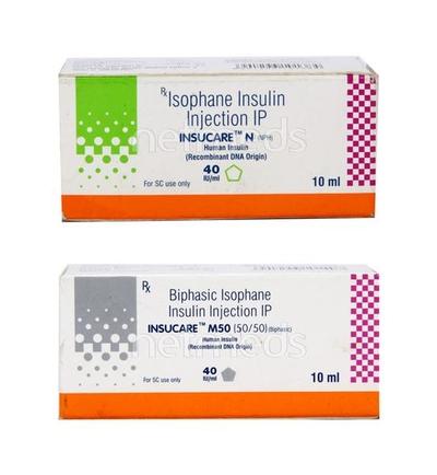 Insucare N 40IU Injection 1X10ml - Diabetes-Ins