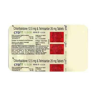 CTD T 12.5/20mg Tablet 10'S - Hypertension-Ang