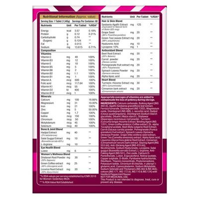 MuscleXP Women Daily Vital Fitness Tablet 60's - Workout Essentials