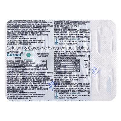 Corcal 500mg Tablet 10'S - Supplements-Cal