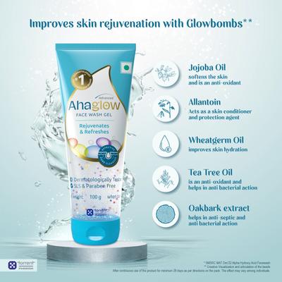 AHAGLOW ADVANCED Face Wash Gel 100 gm - Face Wash & Cleansers