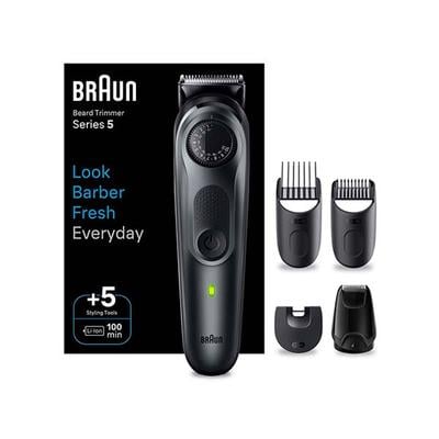 Braun Beard Trimmer 5, BT5420, Beard Trimmer for Men from Gillette, Style, Edge, Detail, Lifetime Sharp Blades Space Grey 416 gm - Grooming Kits