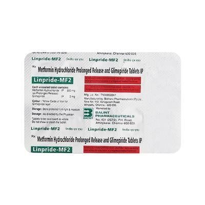 Linpride Mf 2Mg Tablet 10's - Diabetes-Ant