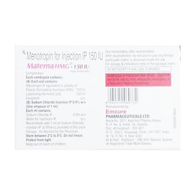 Materna Hmg 150IU Injection 1's - Hormonal Therapy-Tro