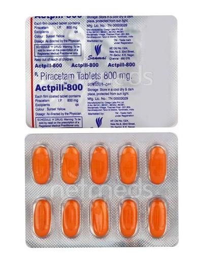 Actpill 800mg Tablet 10'S - Nootropics And Neurotrophics