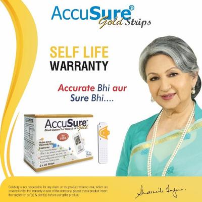 AccuSure Gold Blood Glucose Test Strip 50's - Blood Glucose Monitors/Test Strips