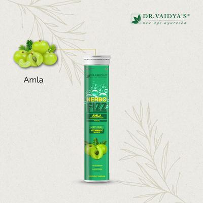 Dr.Vaidya's HerboFizz Amla 1000 mg Effervescent Tablet (Pack of 3 x 20's) - Speciality Medicines