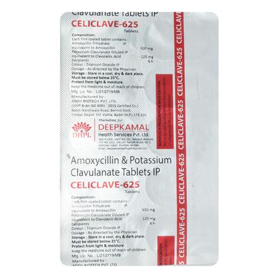 CELICLAVE 625 Tablet 10's - Bacterial Infections-Pen