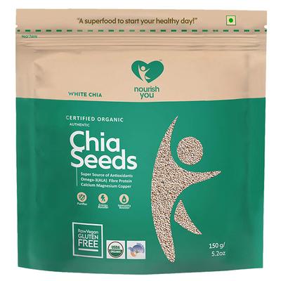 Nourish You White Chia Seeds 150 gm - Nutritional Bars