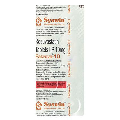 FATROVA 10 Tablet 10's - High Cholesterol-Dys