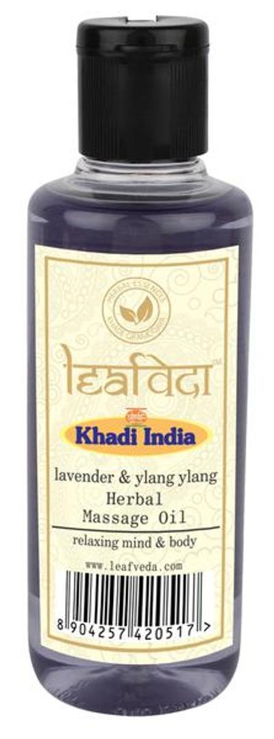 Khadi Leafveda Herbal Massage Oil - Lavender & Ylang Ylang 210 ml - Massage Oils