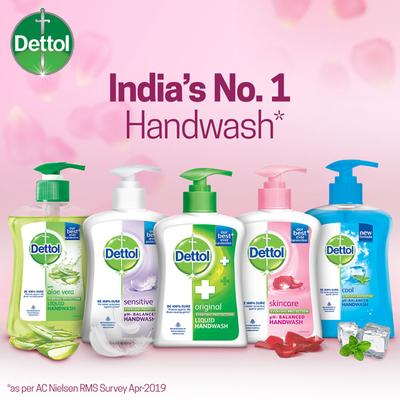 Dettol Skincare Germ Protection Liquid Handwash - Flip Top 250 ml - Hand Sanitizer