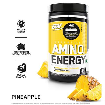 Optimum Nutrition (ON) Amino Energy Pineapple 30 Servings 270 gm - Amino Acids