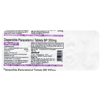 MYPOL 300mg Dispersible Tablet 10's - Fever-Ana