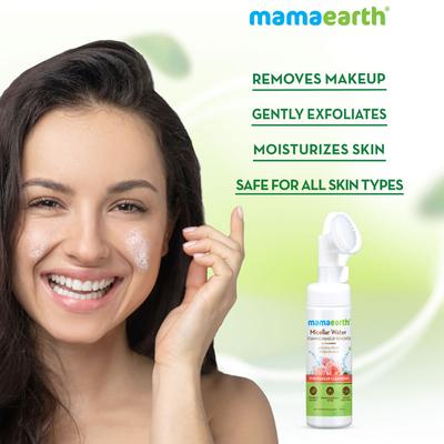 Mamaearth Micellar Water Foaming Makeup Remover Liquid 150 ml - Make Up Removers
