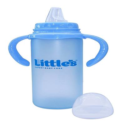 Little's Glass Sipper Bottle - Blue 240 ml - Baby Bedding