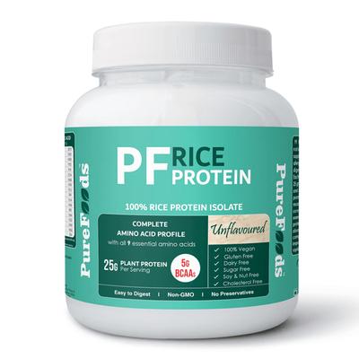 PureFoods PF Rice Protein Powder - Unflavoured 800 gm - Protein Drink