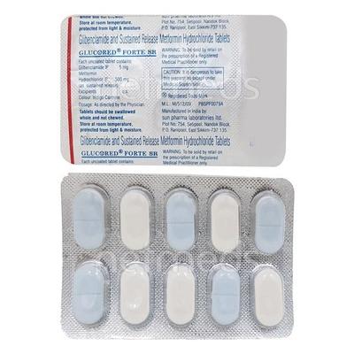 Glucored Forte SR Tablet 10'S - Diabetes-Ant