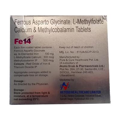 FE 14 Tablet 15'S - Iron Supplement/Anaemia-Vma