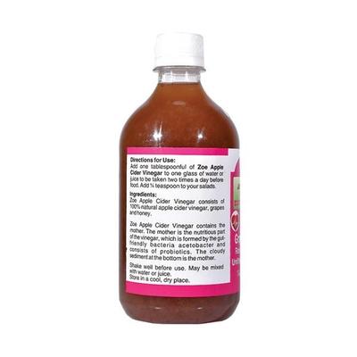 Zoe Apple Cider Vinegar Blended with Grape Juice, Honey 500 ml - Apple Cider Vinegars