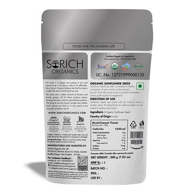 Sorich Organics Sunflower Seeds 200 gm - Nutritional Bars