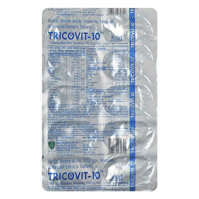 Tricovit 10mg Tablet 10'S - Supplements-Vam