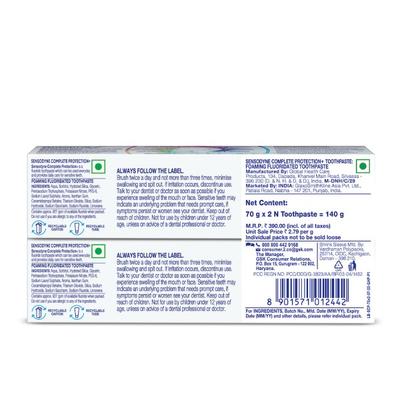 Sensodyne New Complete Protection+ Toothpaste - Pack of 2 x 70 gm - Toothpaste