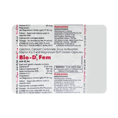 BIO D3 Fem Capsule 10'S - Osteoporosis-Age